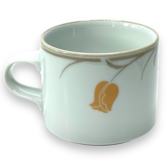 Dansk Set of 7 Trivoli "Belle Fleurs" Blue & Apricot Floral 8oz. Coffee Tea Mugs - Picture 8 of 10